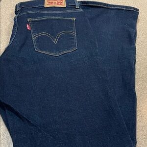 Levi's Classic Stretch Boot Cut  Size 28 Like New Waterless Dark Blue Jeans